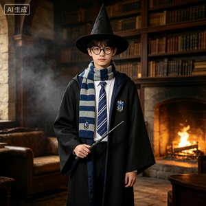 Robe <span class=keywords><strong>de</strong></span> sorcier d'école <span class=keywords><strong>de</strong></span> <span class=keywords><strong>magie</strong></span>, cape, uniforme, costume <span class=keywords><strong>de</strong></span> cosplay, déguisement <span class=keywords><strong>de</strong></span> sorcier d'Halloween pour enfants et adultes - Product Image 2