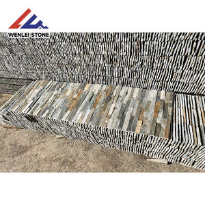 Piedra de Cultura Apilada de Color Gris Amarillo Pizarra para Revestimiento de Paredes Exteriores - Product Image 5