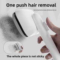 Brosse de toilettage portable personnalisée en acier inoxydable et ABS pour chats et chiens - Élimination des poils et des sous-poils, respectueuse de la peau