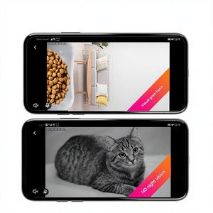 เครื่องให้อาหารสัตว์เลี้ยงอัตโนมัติแบบตั้งเวลา ควบคุมด้วยเสียงผ่าน WIFI พร้อมกล้องวิดีโอในตัว วัสดุพลาสติก สำหรับแมว - Product Image 1