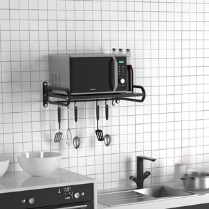Jh-mech support de <span class=keywords><strong>four</strong></span> de cuisine avec crochets étagère <span class=keywords><strong>murale</strong></span> de <span class=keywords><strong>micro</strong></span>-ondes de qualité commerciale ou domestique robuste - Product Image 6