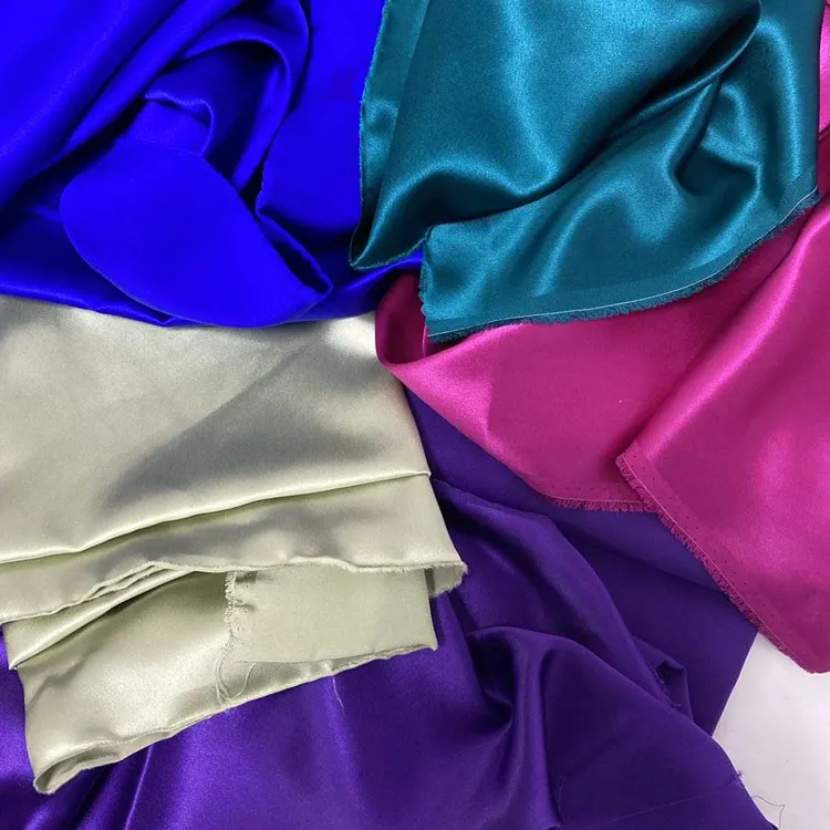 Versand bereit Beidseitig 100% Mulberry Silk 30mm 6A Crepe Back Silk Satin Fabric