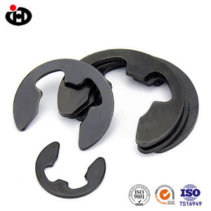 Anneau de retenue externe de type <span class=keywords><strong>E</strong></span> en acier inoxydable 304/oxyde noir 65Mn GB896 pour fixation de rainure d'arbre - Product Image 2