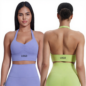Top Deportivo de Yoga con Escote en V Profundo, Color Sólido, Talla Grande, para Mujer, con Tejido Transpirable y Elástico en Cuatro Direcciones - Product Image 3