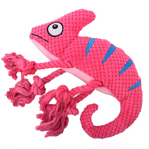 Hot Sale Wholesale Plush <b>Squeaky</b> Stuffed Animal Chameleon Pet Toy Soft Stuffed Pull Interactive Sturdy Pet Soundmaking Dog Toys - Product Image 5