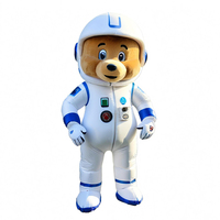 Costume de mascotte gonflable personnalisé Shengye, chien blanc astronaute de dessin animé, en peluche super douce, unisexe adulte, avec logo personnalisé