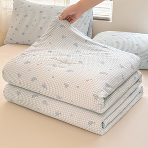 Couette d'été imprimée double face à sensation rafraîchissante en fibre <span class=keywords><strong>de</strong></span> soja pour climatiseur - Product Image 4