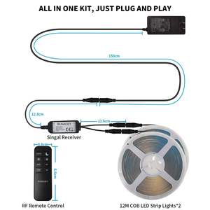 Kit de Tira LED de 1m de Nuevo Diseño con Control Remoto RF, Atenuación Monocromática, 3000K y 6500K, Modo de Control por Voz - Product Image 3