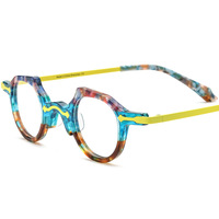 24 lunettes optiques en alliage d'acétate monture hommes Vintage Prescription femmes rétro myopie acétate lunettes