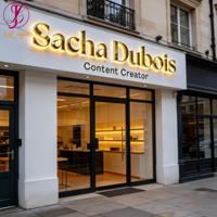Lettres 3D LED personnalisées rétroéclairées pour enseignes extérieures de magasins, enseignes de façade de bâtiment, logo de magasin, enseigne publicitaire pour entreprises