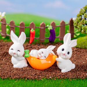 Miniatures Cute Vegetable Bunny Cartoon Animal Figurines DIY Terrarium Decor Fairy Garden Figure Cake Decor Kids Toys & Gifts - Product Image 4