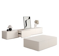Moderner TV-Schrank aus Spanplatten in Walnussfarbe für das Wohnzimmer, passend für 60-64 Zoll Fernseher