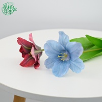 Levensechte, hoogrealistische kunsttulpenboeket van 56 cm met open bloemblaadjes voor bruiloft, bruidsboeket, binnenhuisdecoratie en decoratie.