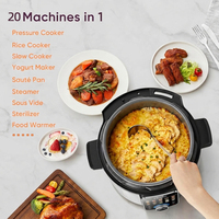 Cuisinières électriques à pression en acier inoxydable, cuisinière à pression multifonction, double revêtement antiadhésif, pot de cuisson pour la maison