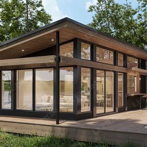 Fenêtres panoramiques fixes ultra-larges pour bâtiments commerciaux, double vitrage, résistantes aux ouragans, murs-rideaux en aluminium et verre - Product Image 2