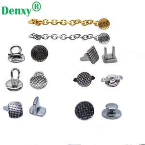 Denxy diş ortodonti taban Lingual düğmeler Metal Bondable doğrudan halkalar çekiş kanca diş hekimliği aksesuarları malzemeleri - Product Image 1