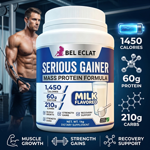 OEM <strong>Serious</strong> Gainer <strong>Mass</strong> <strong>Protein</strong> Formula Powder 1kg Milk Flavor High Calorie <strong>Protein</strong> for Muscle Growth Strength Gain &amp; Recovery - Product Image 1