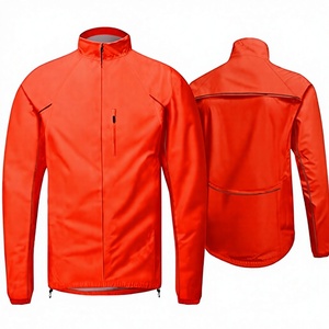 เสื้อแจ็คเก็ตปั่นจักรยานแขนยาวสีแดงสำหรับผู้ชาย ผ้าโพลีเอสเตอร์ กันลม น้ำหนักเบา เหมาะสำหรับกีฬากลางแจ้ง - Product Image 3