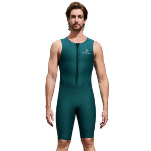 2mm néoprène gilet combinaisons une pièce maillot de bain avant fermeture éclair sans manches <span class=keywords><strong>Shorty</strong></span> combinaison de <span class=keywords><strong>plongée</strong></span> hommes femmes <span class=keywords><strong>plongée</strong></span> en apnée surf maillots de bain - Product Image 3
