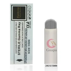 <span class=keywords><strong>Microblading</strong></span>, Cuchillas Tebori de 0.15mm, Aguja para Tatuaje, Maquillaje Permanente, Forma de 24U, <span class=keywords><strong>Microblading</strong></span> Manual para <span class=keywords><strong>Cejas</strong></span> Nano con Número de Lote. Fecha de Caducidad - Product Image 1