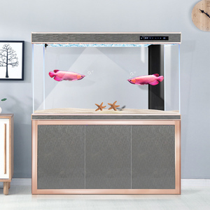 Acuario de Vidrio Rectangular Grande para Peces, Fácil de Limpiar, Sostenible, para Sala de Estar, en Oferta - Product Image 2
