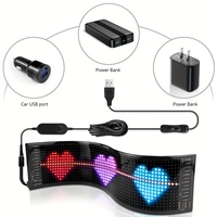 Panel LED Programable de 24V para Parabrisas de Camión, Letrero con Mensajes y Fotos, Pantalla LED para Interiores con SDK, Alimentado por USB, Letrero LED para Coche Sin Contacto para Interiores