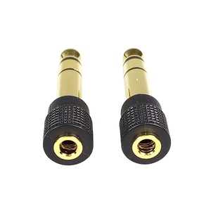 Conector hembra de 3,5mm de doble canal de 3 polos chapado en oro a conector de altavoz Adaptador de Audio de enchufe macho 6,35 - Product Image 2