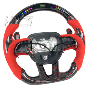 डॉज चैलेंजर चार्जर के लिए एलईडी डिस्प्ले जाली कार्बन फाइबर स्टीयरिंग व्हील - Product Image 3