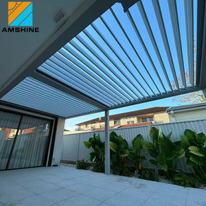 Kits de Techo de Pérgola de Aluminio Impermeable para Exteriores, Gazebo de Jardín con Luz LED, Pérgola Bioclimática Moderna de Lujo para Patio y Galería - Product Image 3