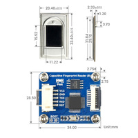 Waveshare pembaca sidik jari kapasitif, presisi tinggi (B), UART/USB port ganda, cocok untuk aplikasi integrasi
