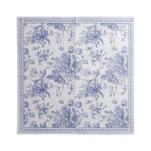 Cross-border exclusive factory direct sales of blue and white porcelain party supplies printed napkins, colored printed napkins. - Product Image 5
