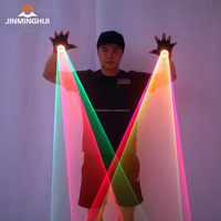 Gants laser DJ de haute qualité 2 en 1, bar lumineux LED et costume de boîte de nuit, faisceaux multiples rouges et verts, spectacle sur scène