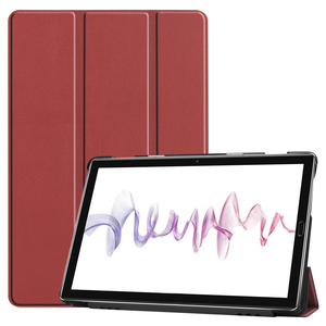 เคสหลัง PU PC บางเฉียบ ราคาประหยัด คุณภาพสูง สำหรับ <span class=keywords><strong>Huawei</strong></span> <span class=keywords><strong>Matepad</strong></span> 10.8 SCMR-W09/<span class=keywords><strong>M6</strong></span> 10.8 2019 สีแดงไวน์ สำหรับผู้หญิง - Product Image 1