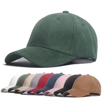 Gorra de béisbol con placa de luz de Color sólido de gamuza, sombrilla, sombrero de alero curvo con lengua de pato a la moda para hombres y mujeres, cuatro estaciones
