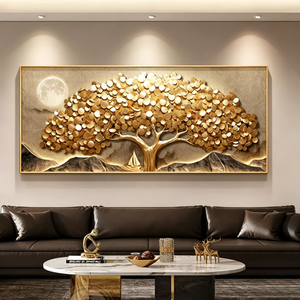 Mural LED <span class=keywords><strong>de</strong></span> árbol dorado, estilo abstracto, decoración para <span class=keywords><strong>el</strong></span> hogar, venta al por mayor, pintura <span class=keywords><strong>de</strong></span> porcelana <span class=keywords><strong>de</strong></span> cristal LED <span class=keywords><strong>con</strong></span> control remoto práctico - Product Image 6