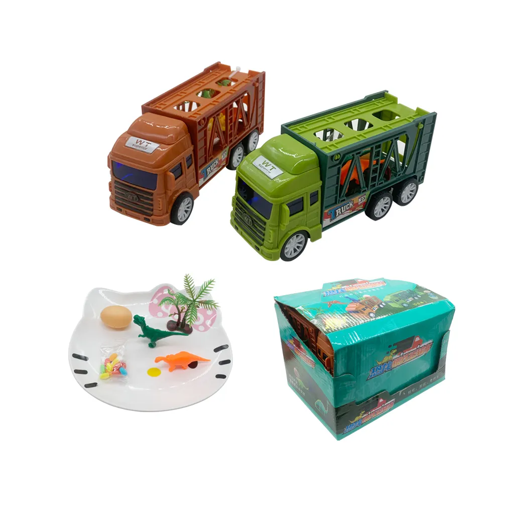 Fabriek Directe Verkoop Kinderen Snoep Speelgoed Halal Geperst Snoep Met Auto Dinosaurus Speelgoed