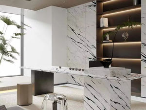 Losas de Mármol Blanco Calacatta Oriental Modernas y Personalizables, Pulimentadas para Paredes de Salón, Islas de Cocina y Pisos - Product Image 3