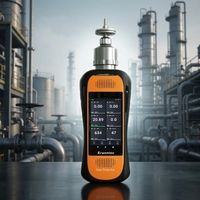 Detector de Gases Inteligente Portátil de Alta Precisión para COV, TVOC, C6H6, C7H8, C8H10 con Pantalla Táctil de 4 Pulgadas, Sistema Operativo Android, WiFi, 4G, IAQ, Calidad del Aire