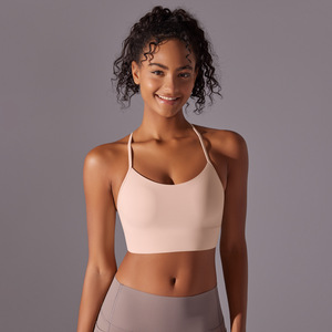 Wholesale Women's Yoga Sports Bra Y-Back Thin Strap U-Neck Workout Bra Removable <b>Pads</b> Activewear Breathable <b>Running</b> Bra OEM ODM - Product Image 3