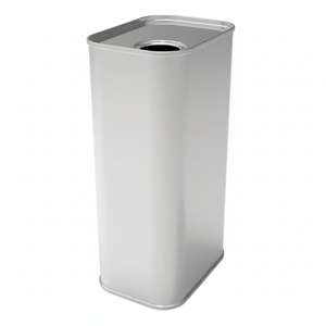 Envase Rectangular de Hojalata Kontensan K073 para Aceite Vegetal, 67 x 93 mm x H184 mm, 1 Litro - Product Image 2