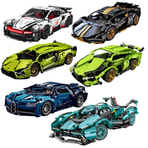 Ensemble de blocs de construction ABS en gros : Kit de modèle de voiture de course détachable, voiture de course télécommandée éducative - Product Image 1