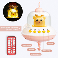 Mobile musical électrique automatique pour berceau MST Toys, jouet musical pour bébé, rotation fluide avec éclairage pour favoriser le sommeil