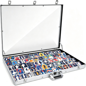 Vente en gros : Étui de présentation en alliage d'aluminium argenté pour cartes gradées, étui en aluminium avec mousse, étui pour cartes à collectionner en aluminium, en vrac - Product Image 1