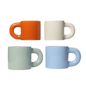 แก้วเซรามิกสีพื้น หูจับหนา รูปทรงอ้วน แก้วเดี่ยว สำหรับแจกเป็นของขวัญ ฤดูใบไม้ผลิ 2022 - Product Image 5