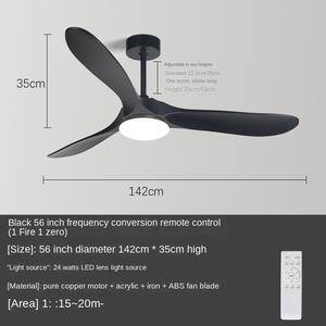 Minimalist Style ABS 3 Blades 52 Inch 60 Inch Modern Mute Bldc Led <b>Ceiling</b> Fan With Light Remote Control - Product Image 5