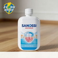 SANOSSI 500ml Bain de bouche antibactérien sans alcool - Haleine fraîche et protection des gencives pour une hygiène bucco-dentaire saine