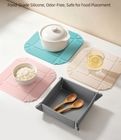 Assiettes pliantes multifonctionnelles en silicone magnétique réutilisables, résistantes à la chaleur, écologiques, pour suspendre les aliments