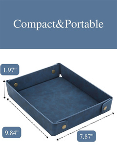 Bán Hot PU da khay tổ chức cho nam giới bảng <span class=keywords><strong>Key</strong></span> Wallet Đồng hồ lưu trữ Organizer trang sức Khay Túi - Product Image 3