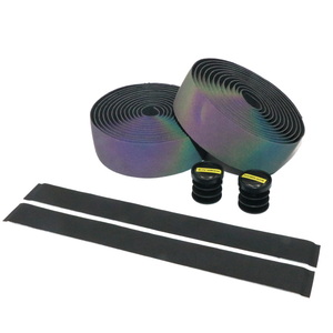 RIDERACE Bandes de guidon Durable Anti-Dérapant Anti-Vibration PU Cuir Bande de vélo <span class=keywords><strong>VTT</strong></span> Vélo Poignée Ceintures Wraps avec Bouchons d'extrémité de barre - Product Image 3