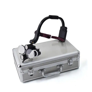 Lentes de aumento dentales montadas en la cabeza con lente óptica de 2.5X para cirugía oral y procedimientos ORL con banda ajustable y luz. - Product Image 4